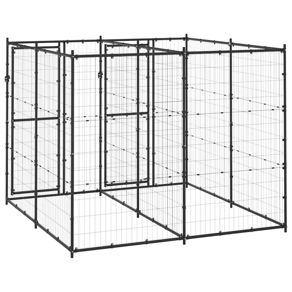 Outdoor Dog Kennel Steel 4,84 m²