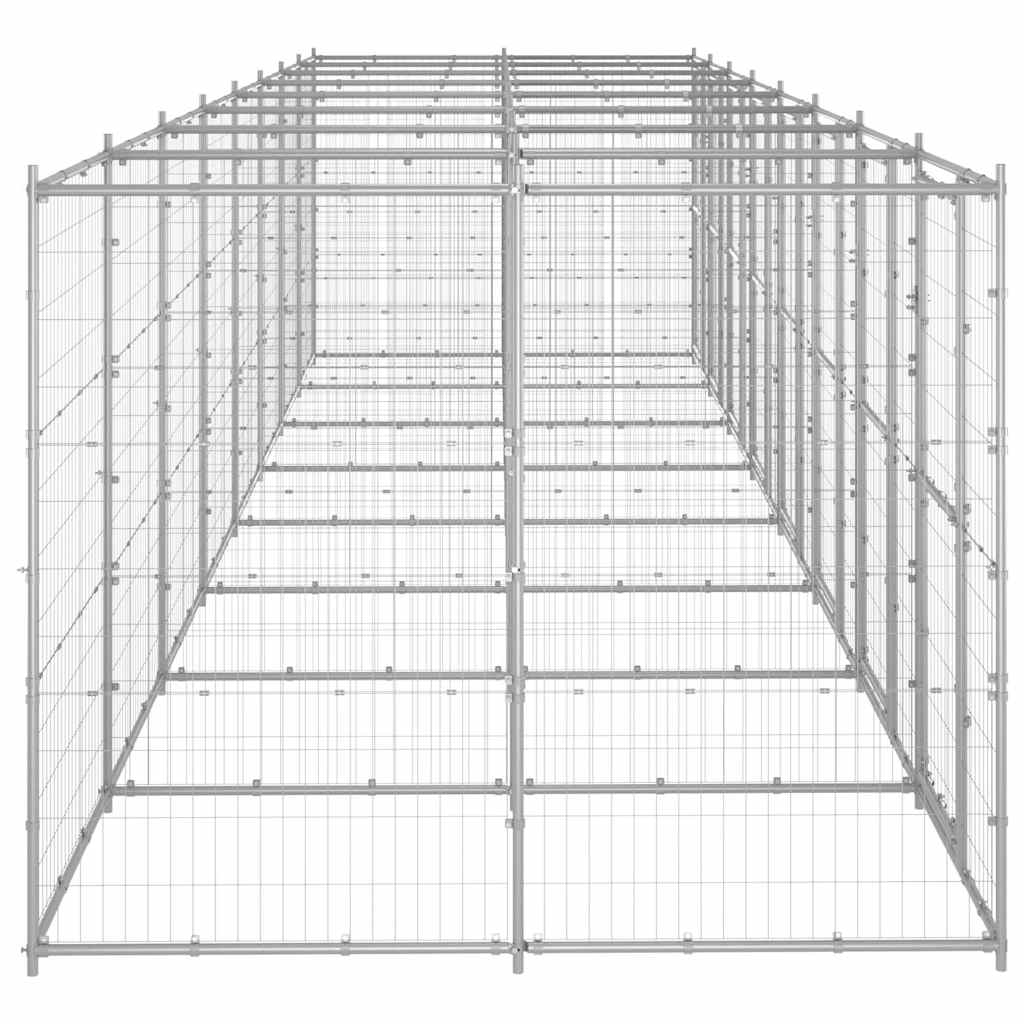 Outdoor Dog Kennel Galvanised Steel 19,36 m²
