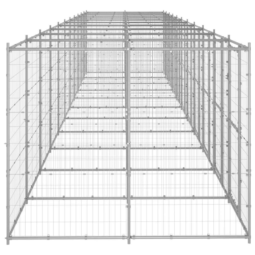 Outdoor Dog Kennel Galvanised Steel 26,62 m²