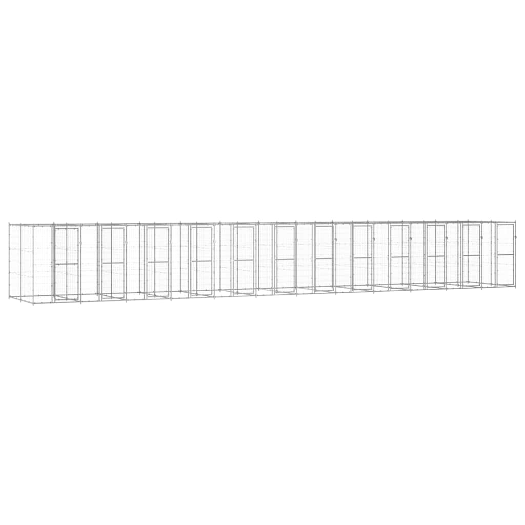 Outdoor Dog Kennel Galvanised Steel 29,04 m²
