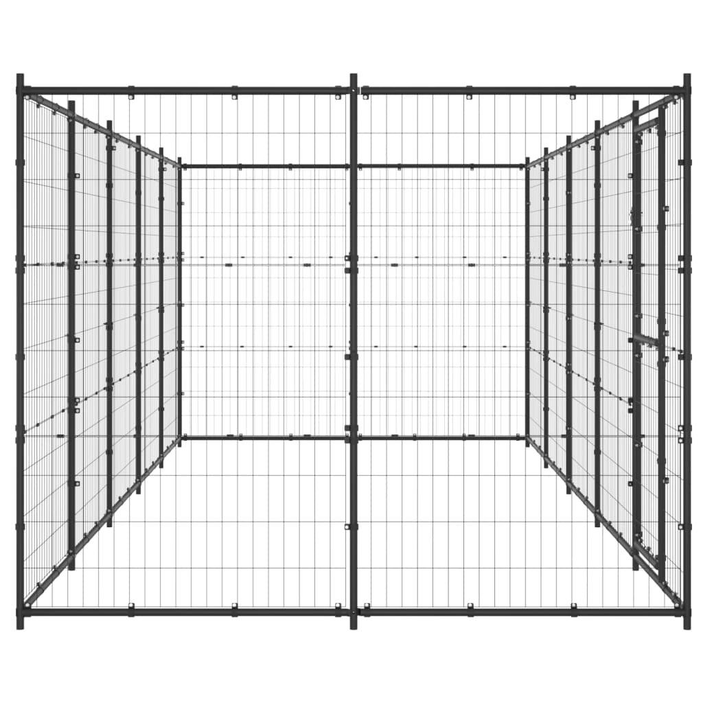 Outdoor Dog Kennel Steel 12,1 m²