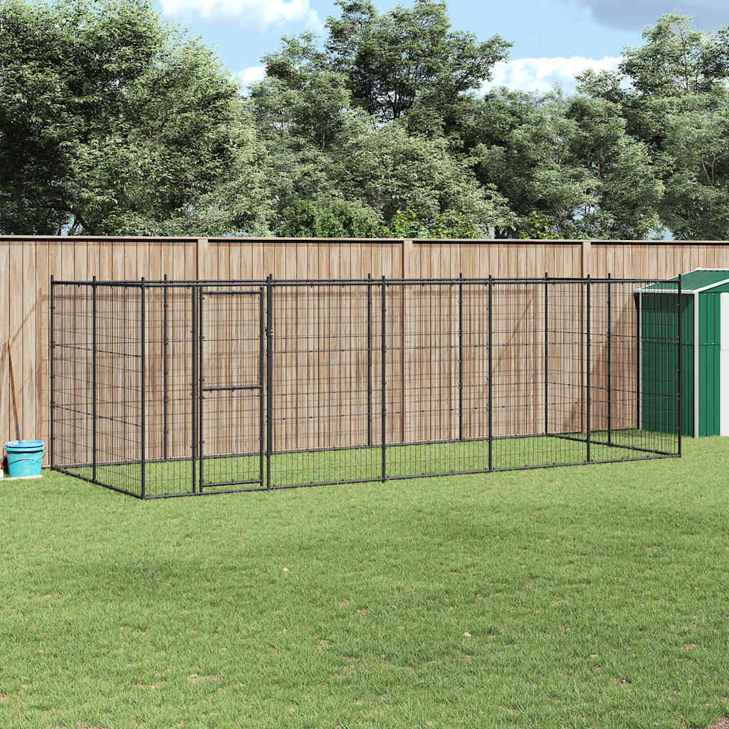 Outdoor Dog Kennel Steel 12,1 m²