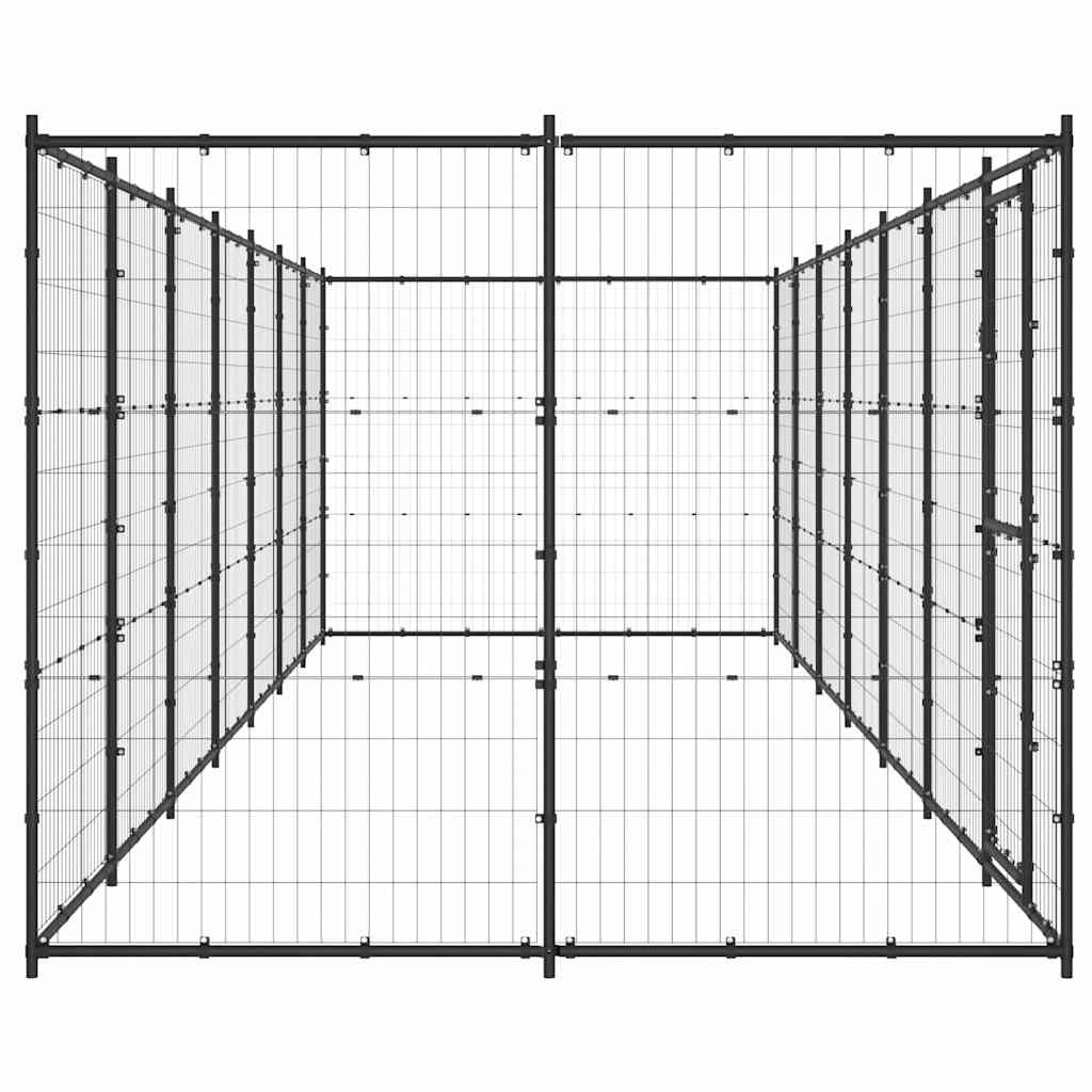 Outdoor Dog Kennel Steel 16,94 m²