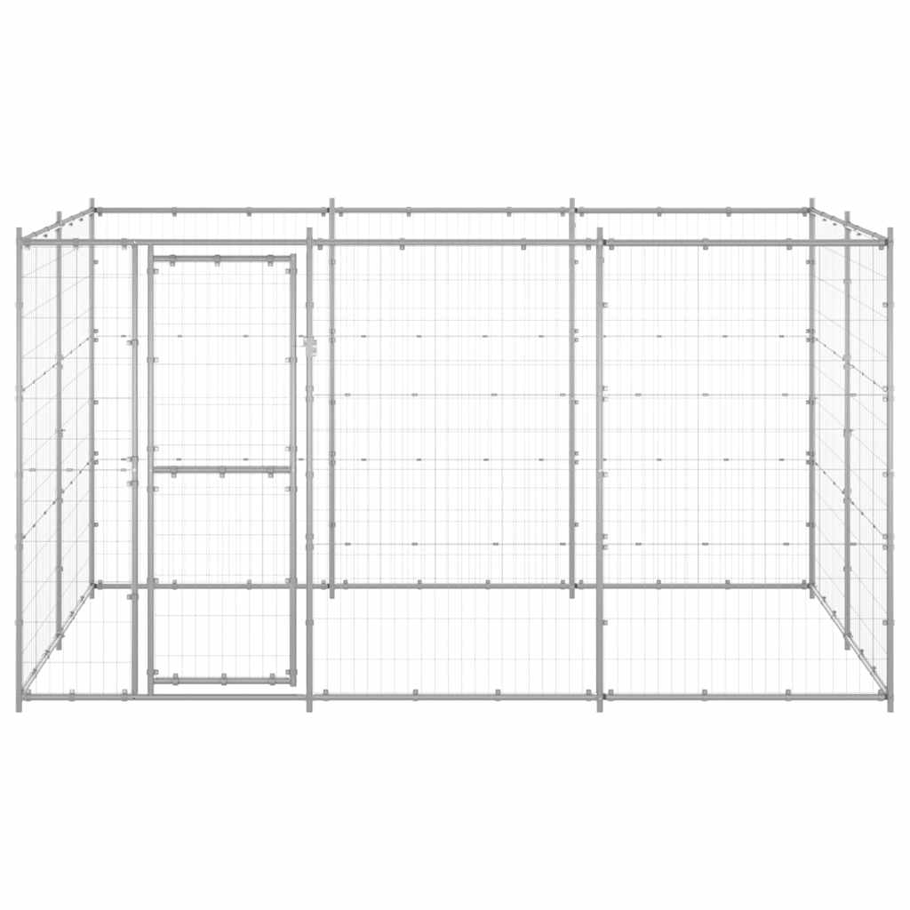 Outdoor Dog Kennel Galvanised Steel 7,26 m²