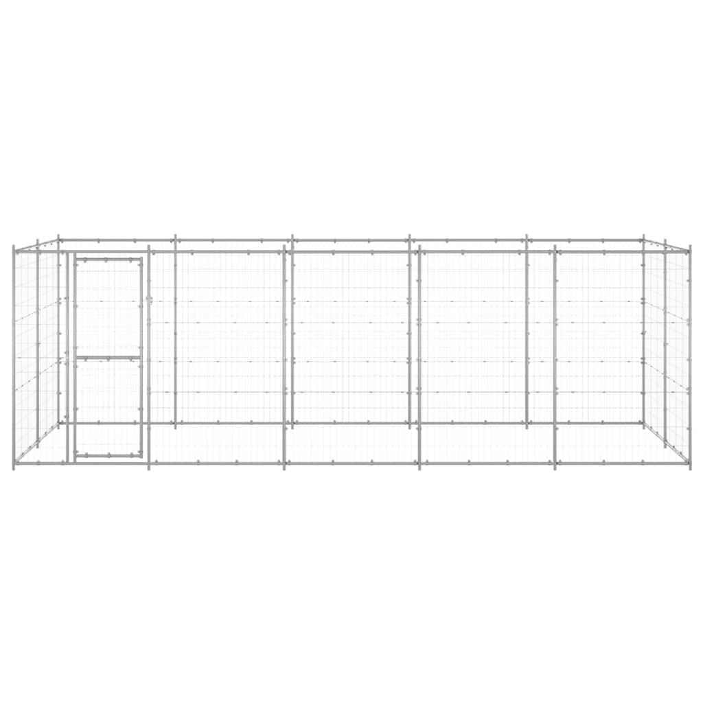 Outdoor Dog Kennel Galvanised Steel 12,1 m²