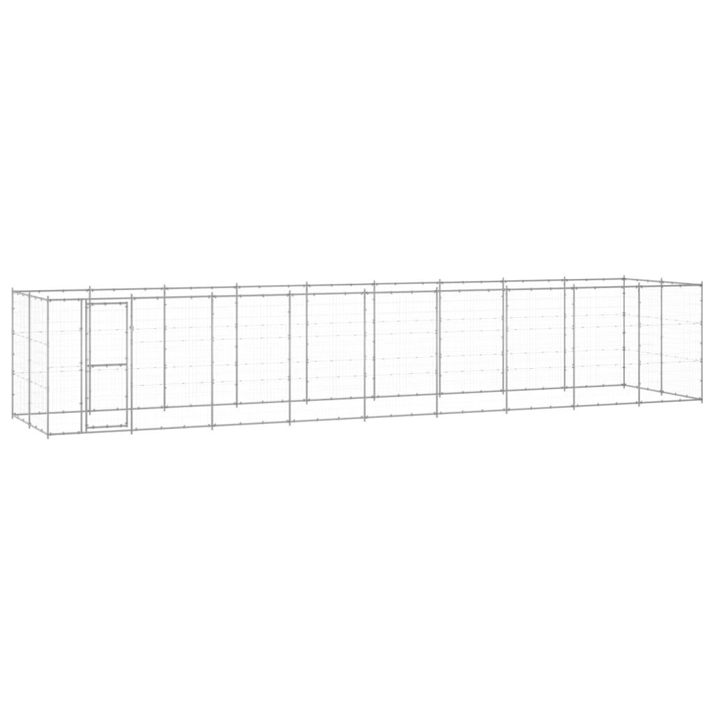 Outdoor Dog Kennel Galvanised Steel 21,78 m²