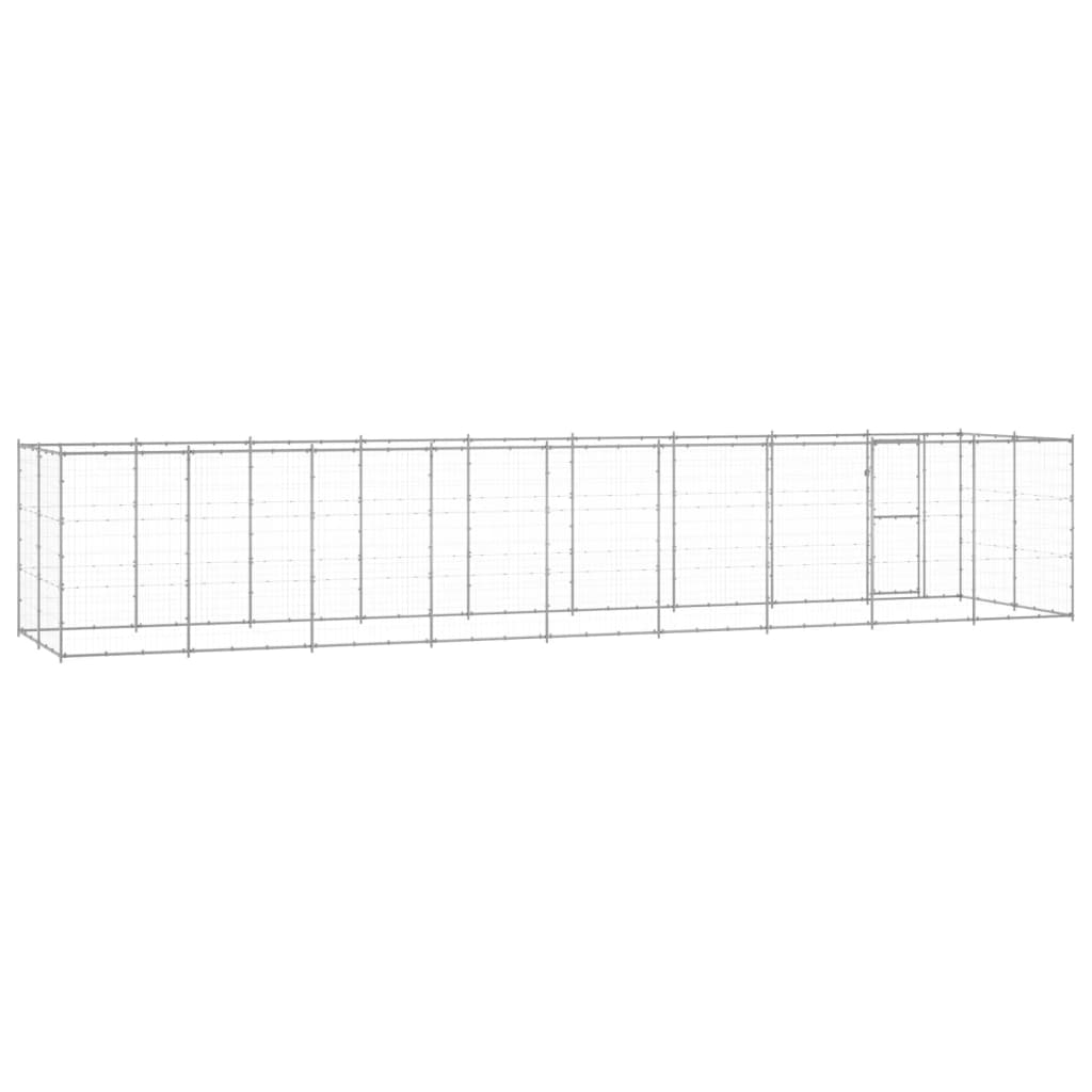 Outdoor Dog Kennel Galvanised Steel 21,78 m²