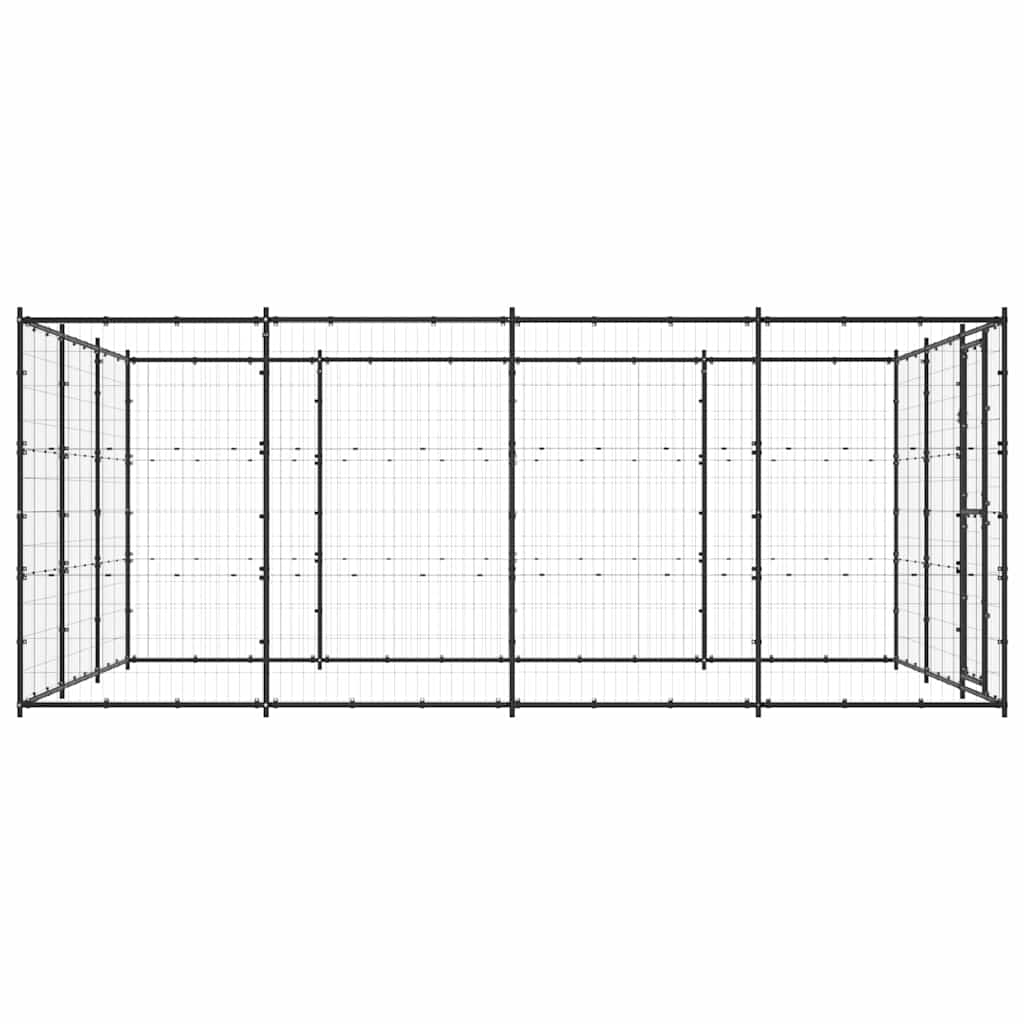 Outdoor Dog Kennel Steel 14,52 m²