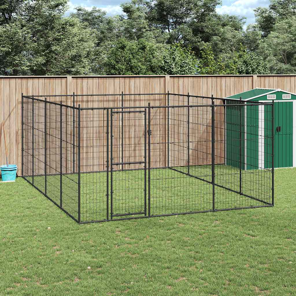 Outdoor Dog Kennel Steel 14,52 m²