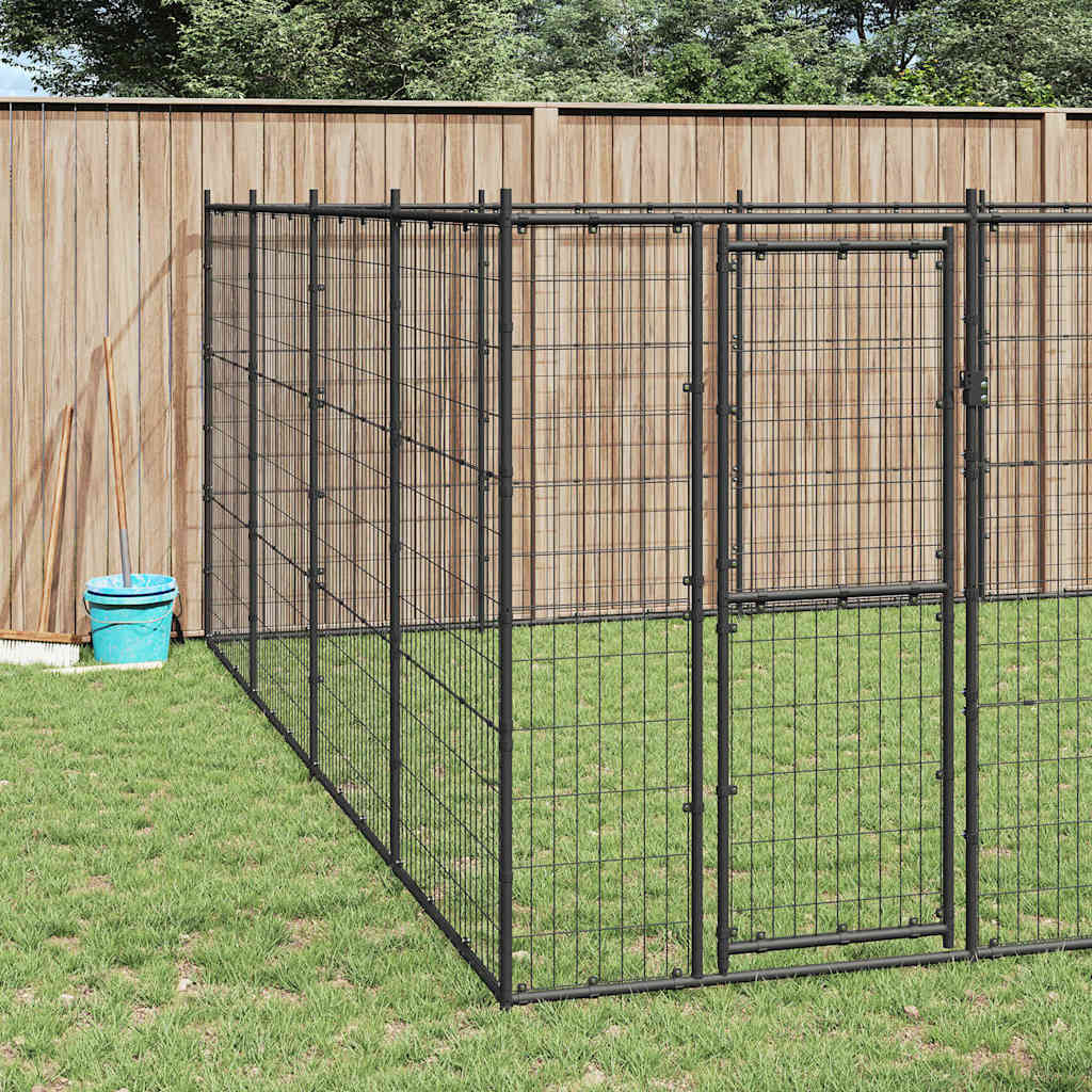 Outdoor Dog Kennel Steel 24,2 m²