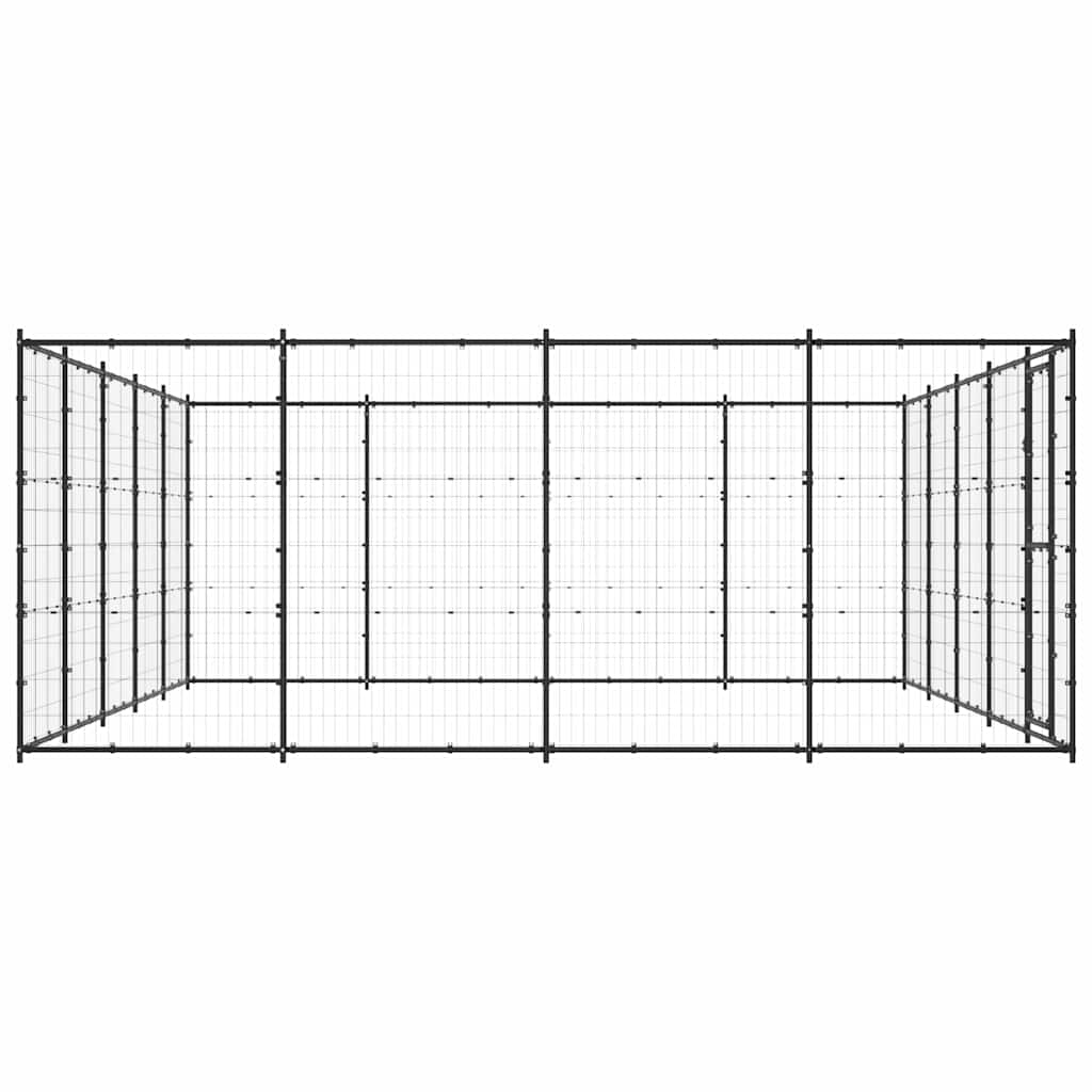 Outdoor Dog Kennel Steel 24,2 m²