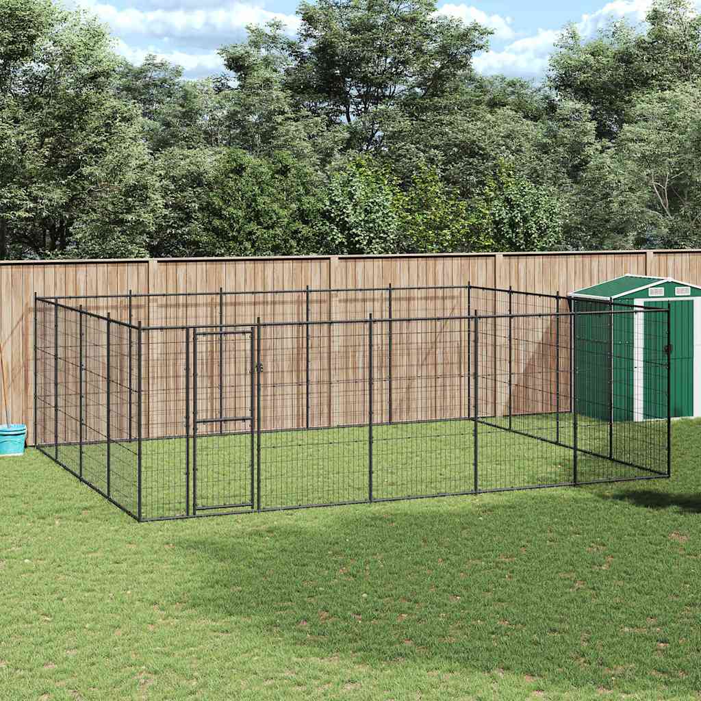 Outdoor Dog Kennel Steel 24,2 m²
