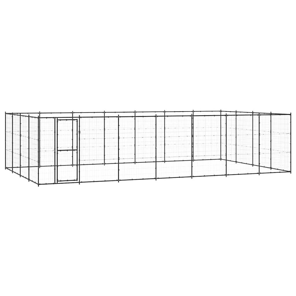 Outdoor Dog Kennel Steel 33,88 m²