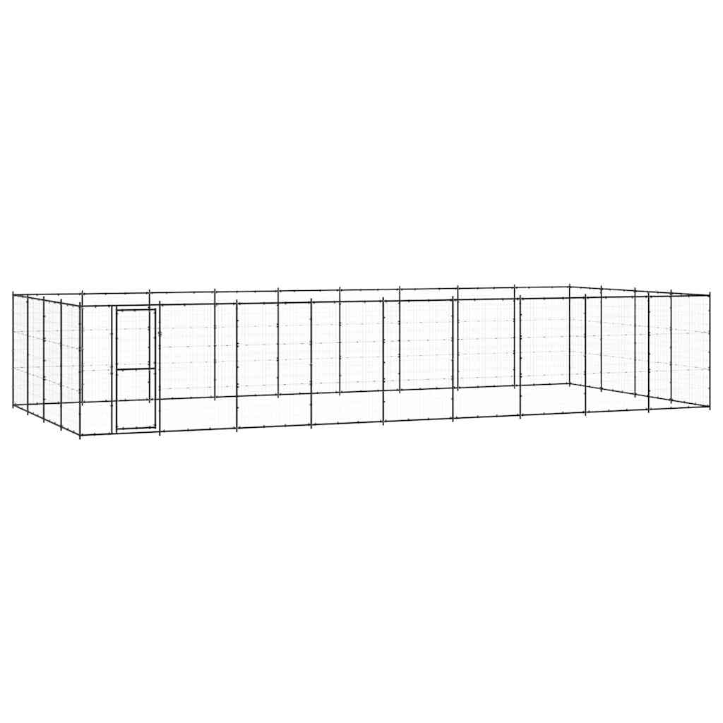 Outdoor Dog Kennel Steel 43.56 m²