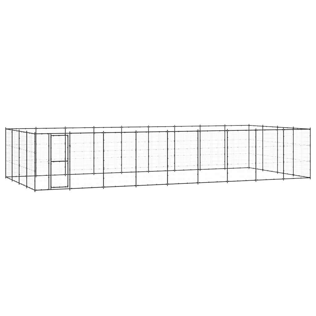 Outdoor Dog Kennel Steel 43,56 m²
