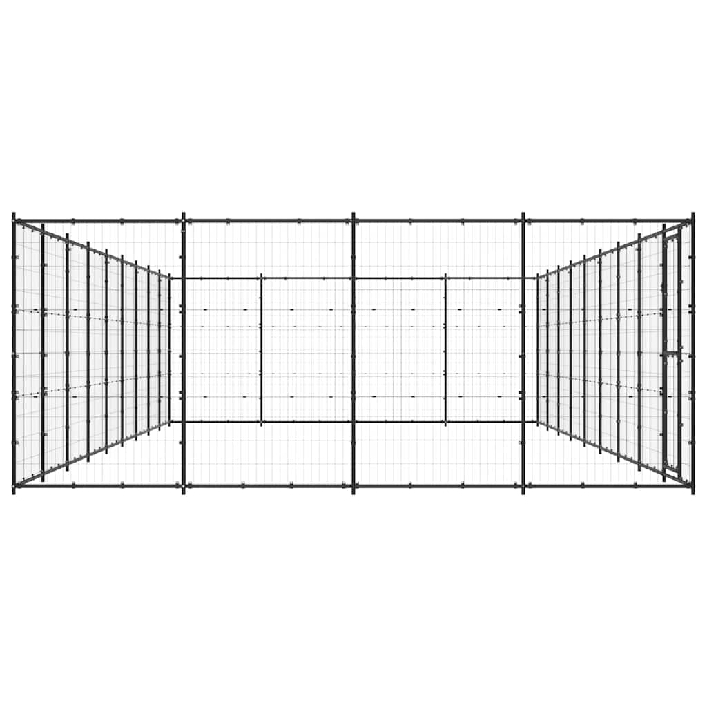 Outdoor Dog Kennel Steel 43,56 m²