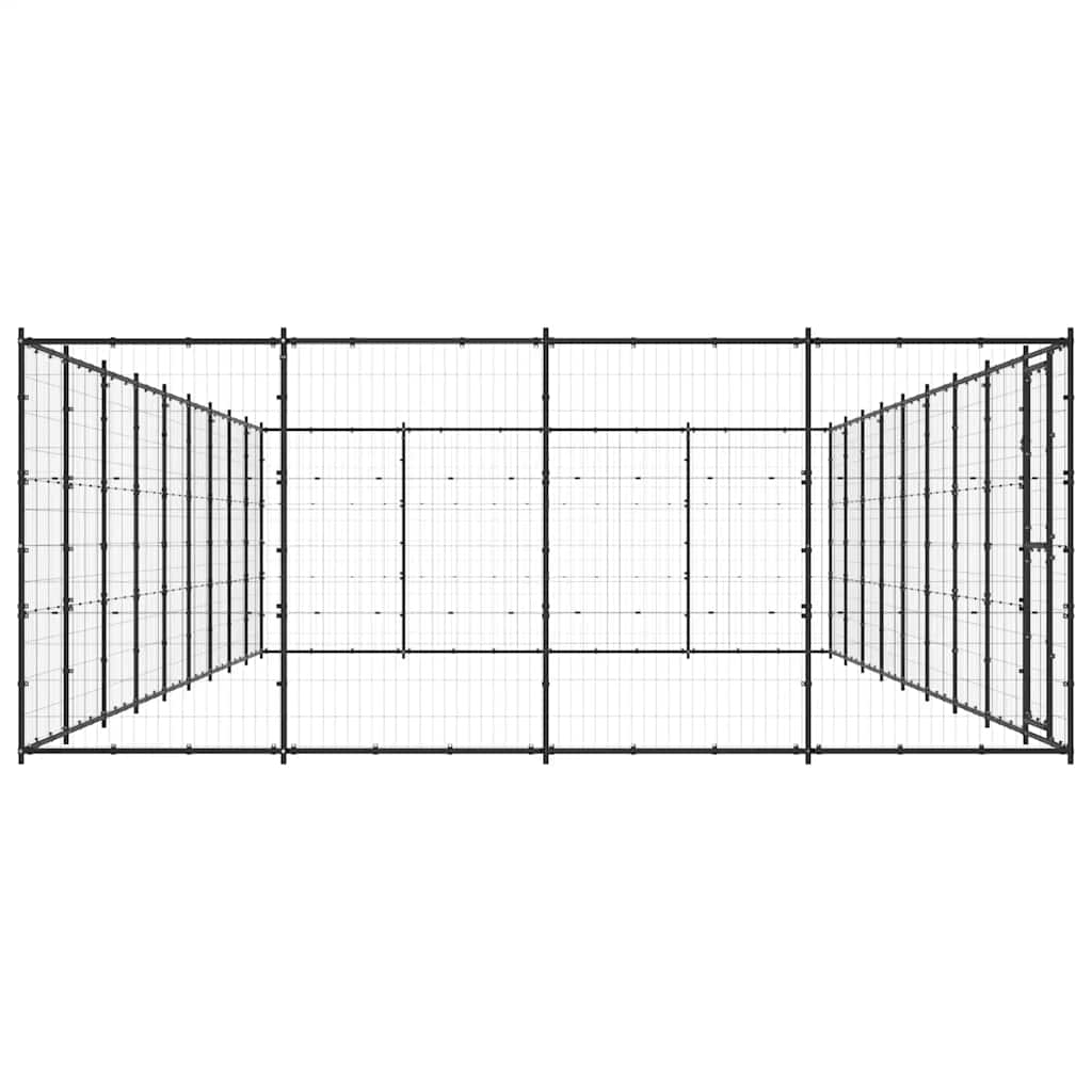 Outdoor Dog Kennel Steel 43.56 m²