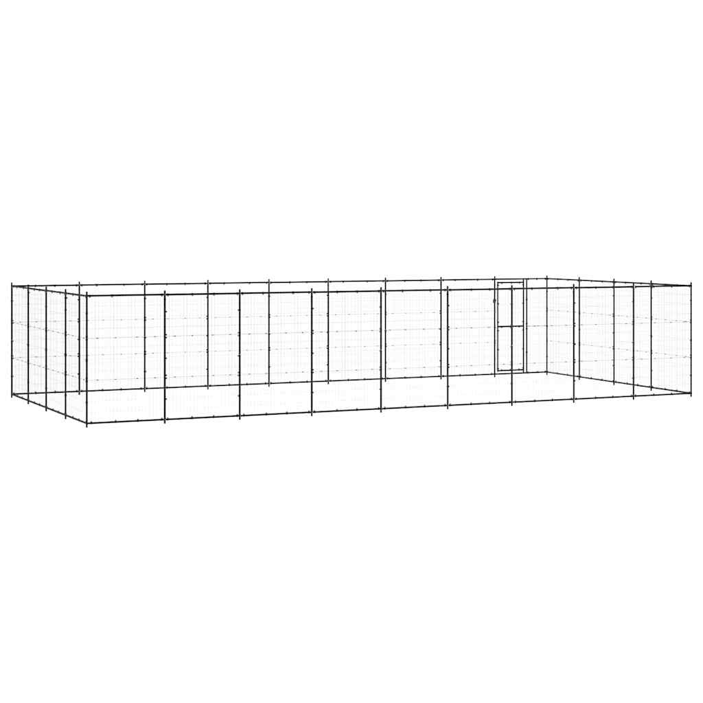 Outdoor Dog Kennel Steel 43,56 m²
