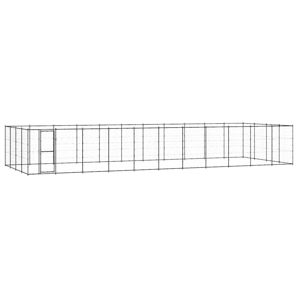 Outdoor Dog Kennel Steel 53,24 m²