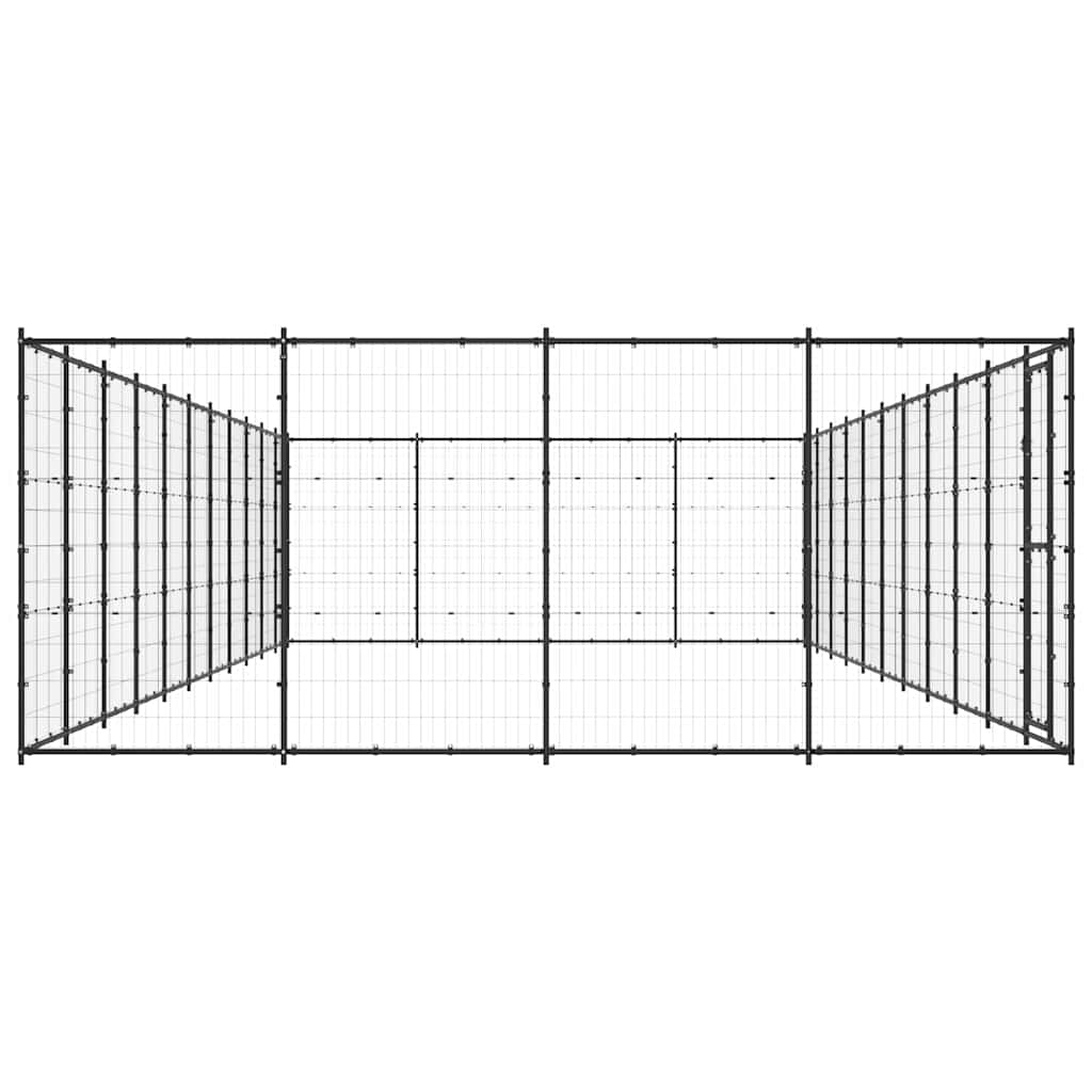 Outdoor Dog Kennel Steel 53,24 m²