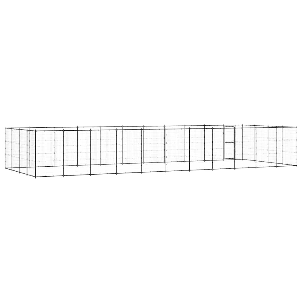Outdoor Dog Kennel Steel 53,24 m²