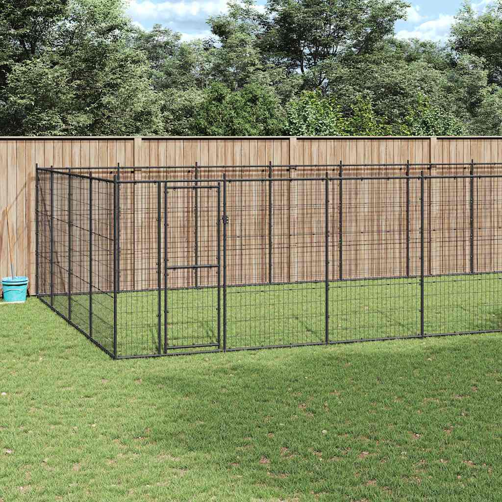 Outdoor Dog Kennel Steel 53,24 m²