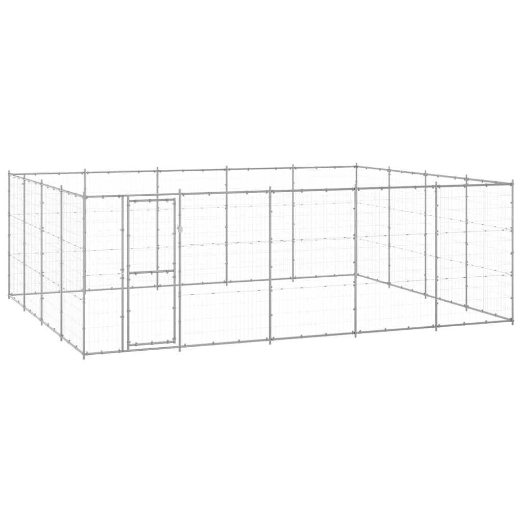 Outdoor Dog Kennel Galvanised Steel 24,2 m²