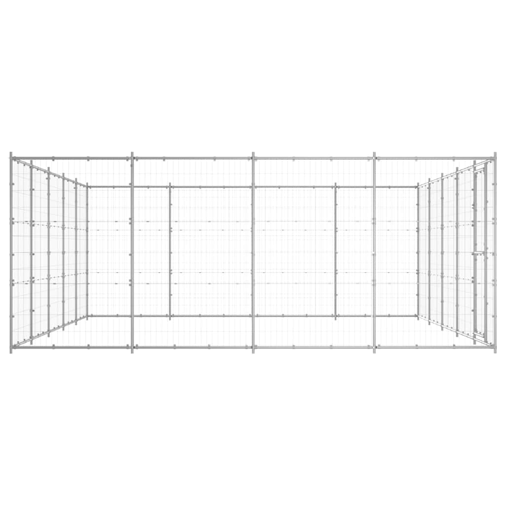 Outdoor Dog Kennel Galvanised Steel 24,2 m²