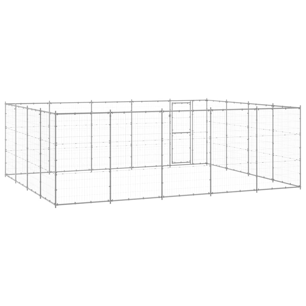 Outdoor Dog Kennel Galvanised Steel 24,2 m²