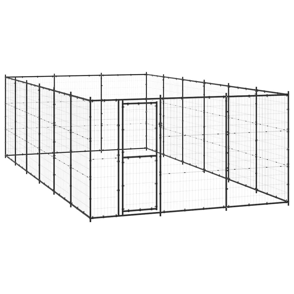Outdoor Dog Kennel Steel 21,78 m²
