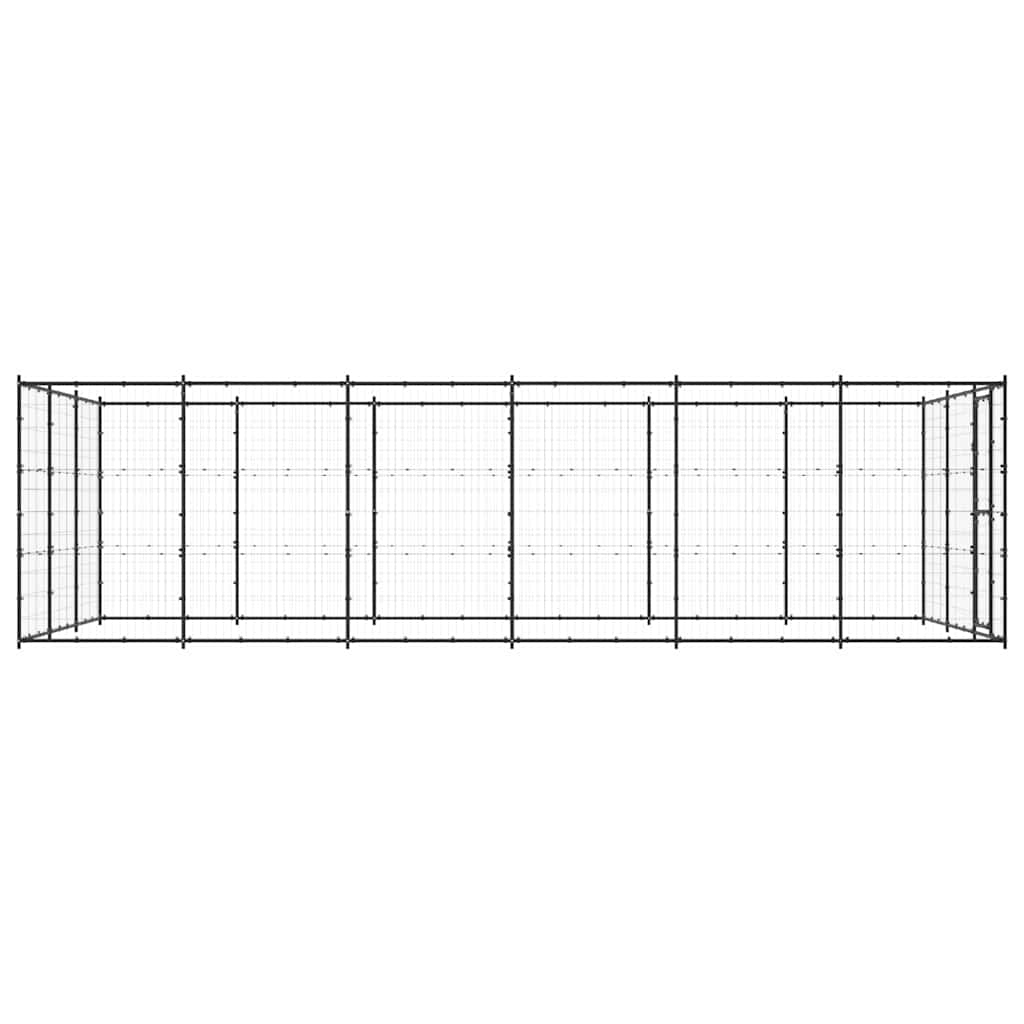 Outdoor Dog Kennel Steel 21,78 m²