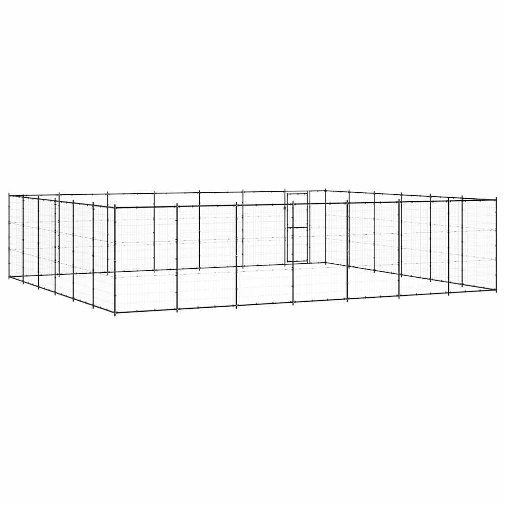 Outdoor Dog Kennel Steel 50.82 m²
