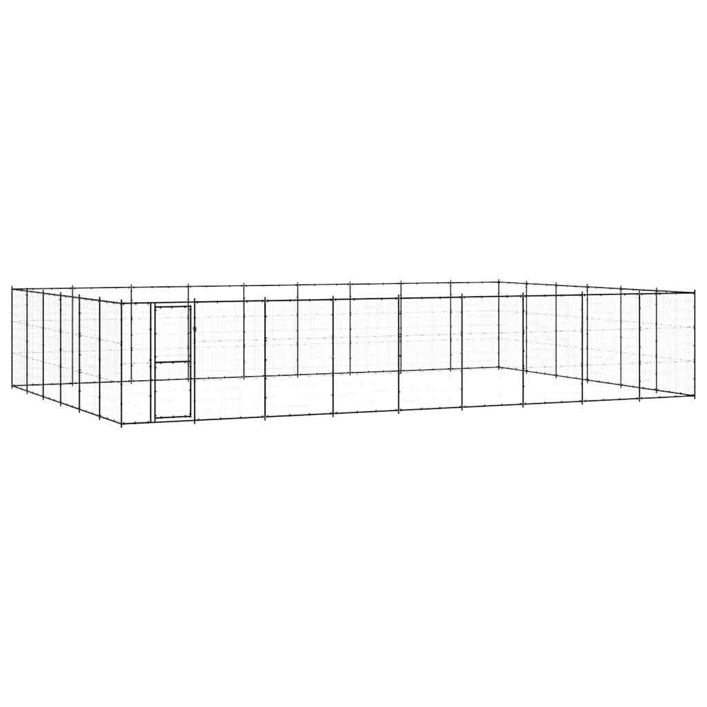 Outdoor Dog Kennel Steel 65.34 m²
