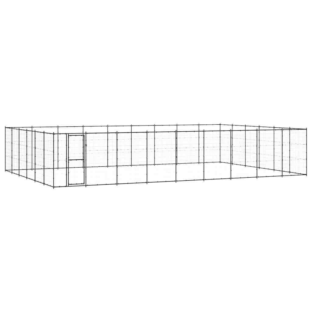 Outdoor Dog Kennel Steel 65,34 m²