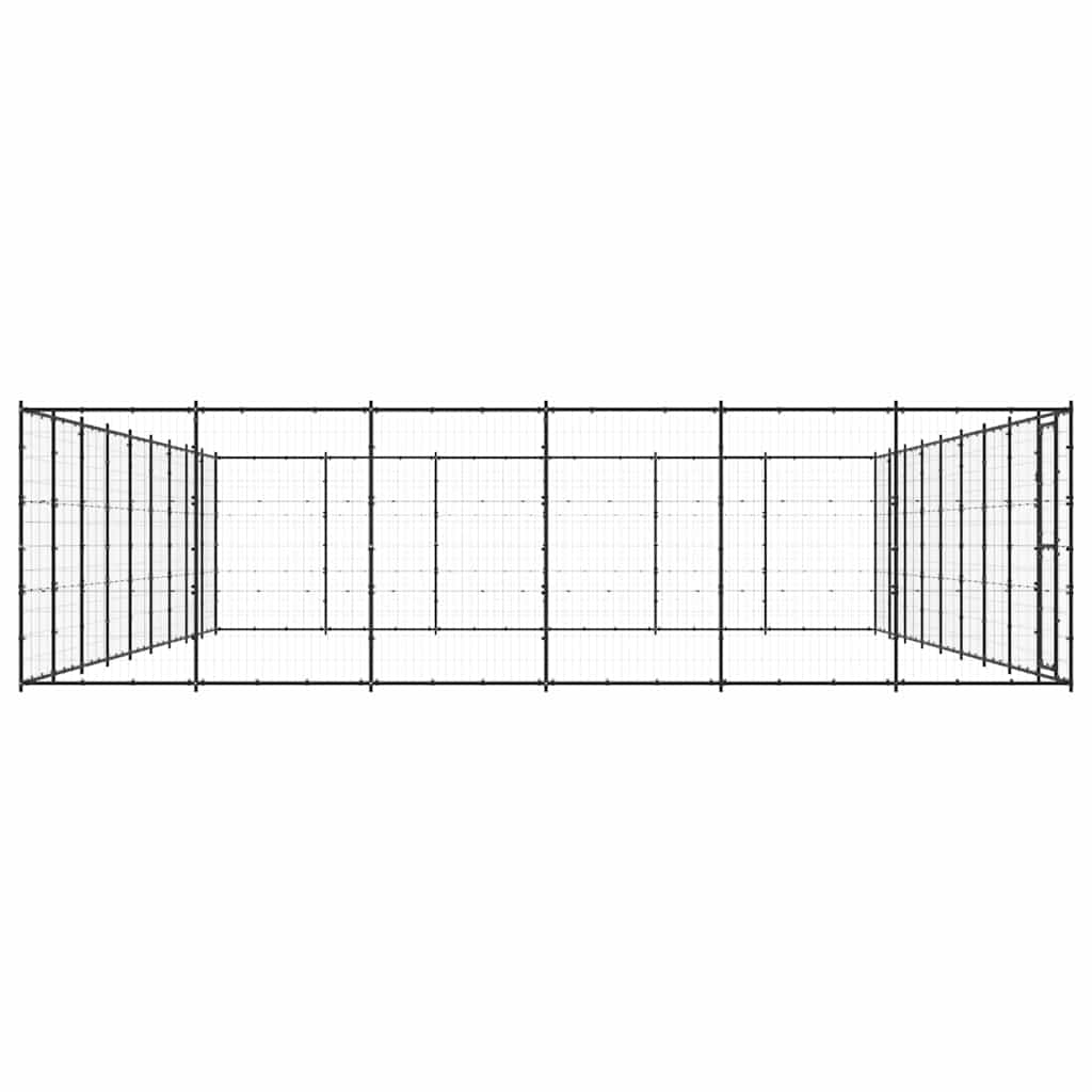 Outdoor Dog Kennel Steel 65,34 m²