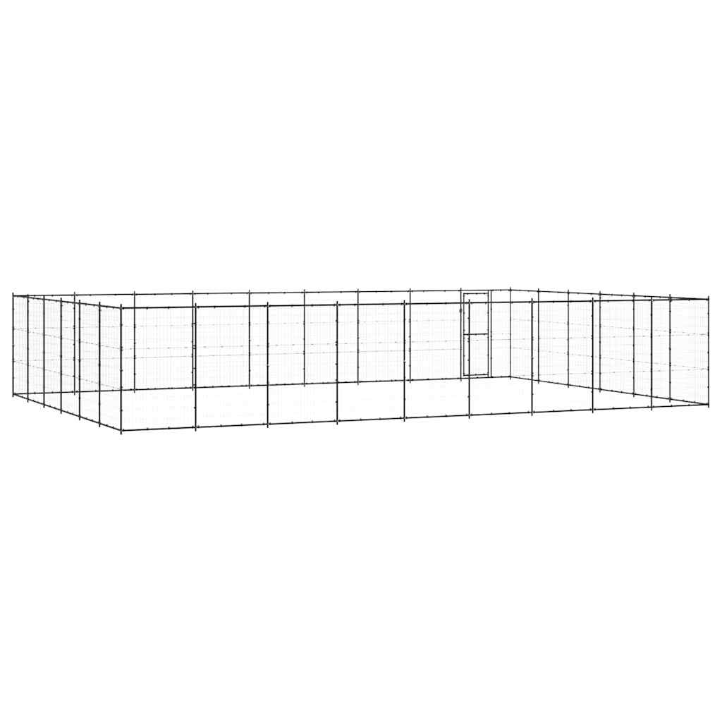 Outdoor Dog Kennel Steel 65,34 m²