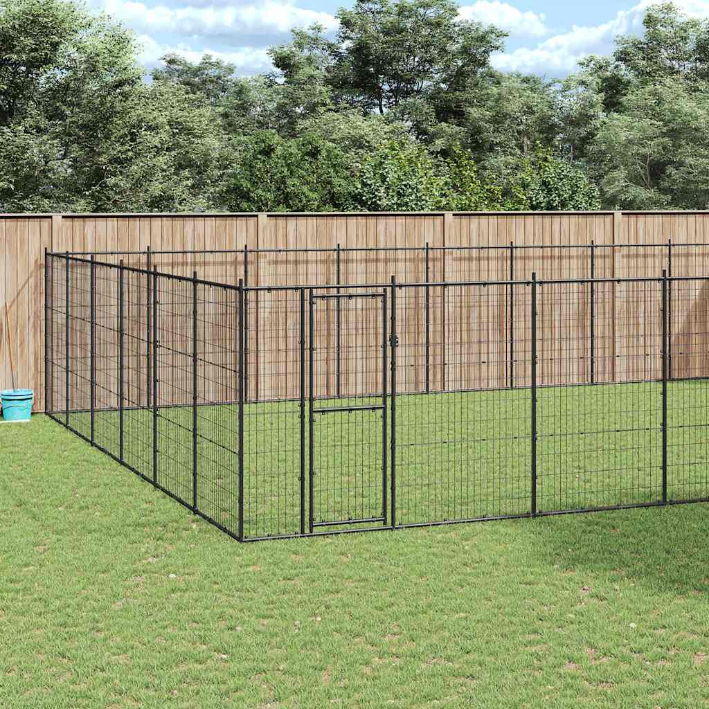 Outdoor Dog Kennel Steel 65,34 m²