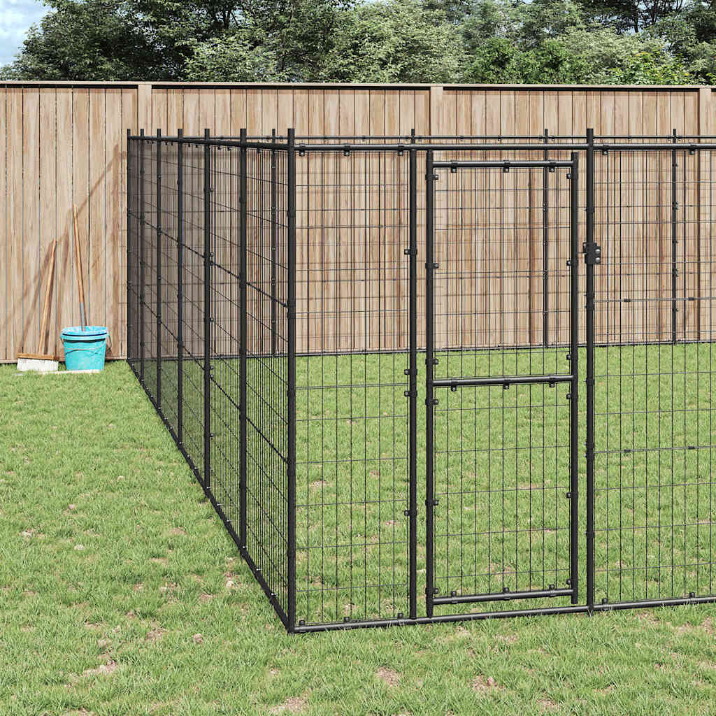 Outdoor Dog Kennel Steel 79,86 m²
