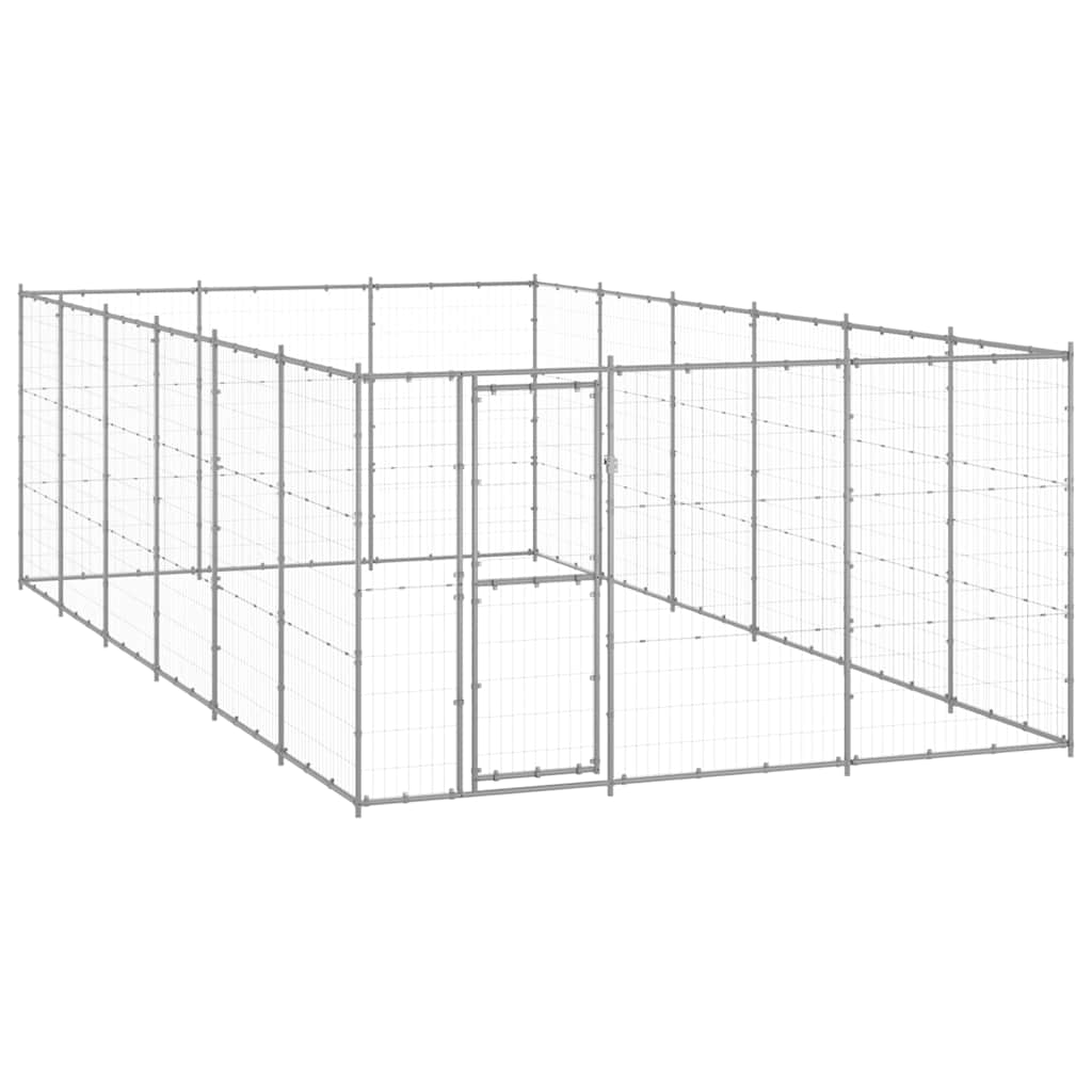 Outdoor Dog Kennel Galvanised Steel 21,78 m²