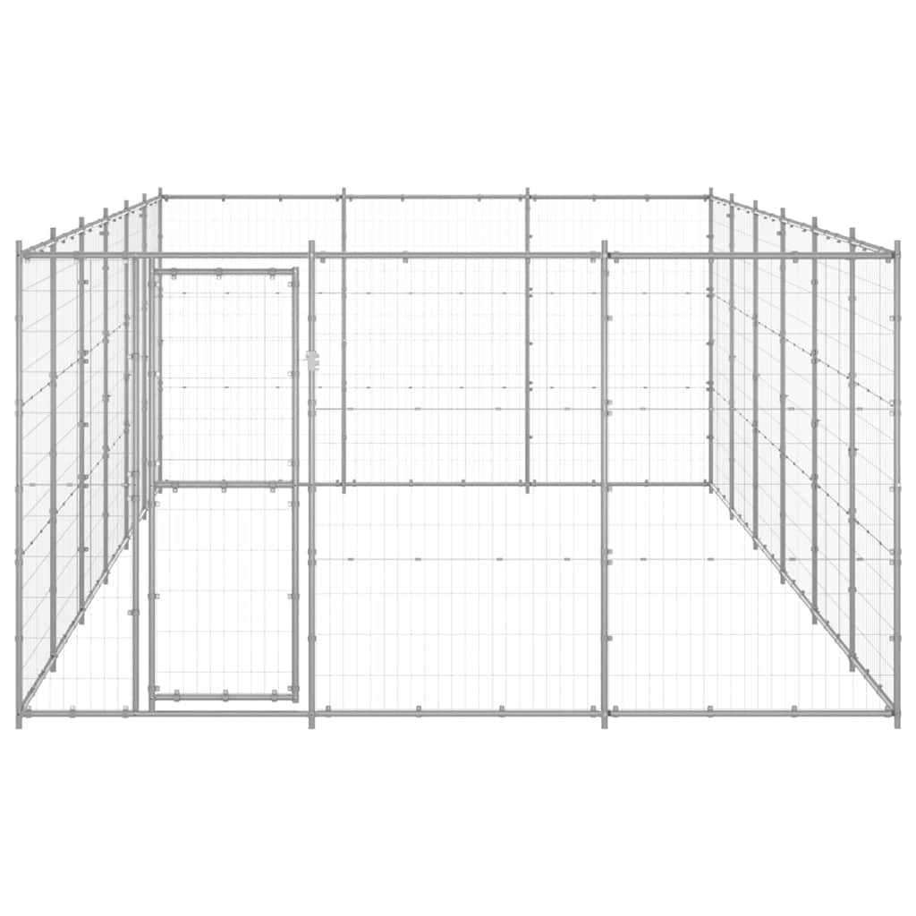 Outdoor Dog Kennel Galvanised Steel 21,78 m²