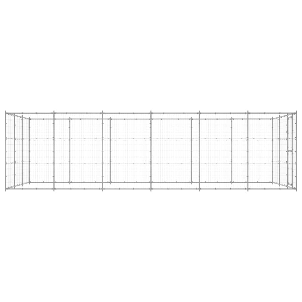 Outdoor Dog Kennel Galvanised Steel 21,78 m²