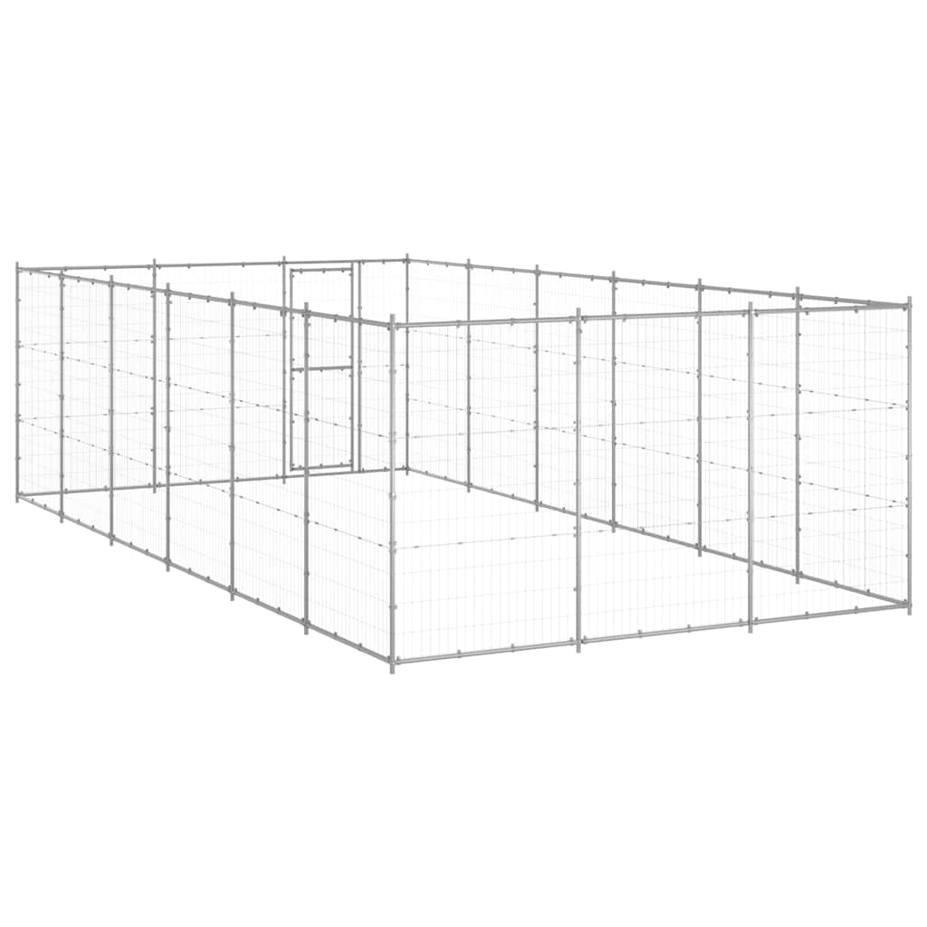 Outdoor Dog Kennel Galvanised Steel 21,78 m²