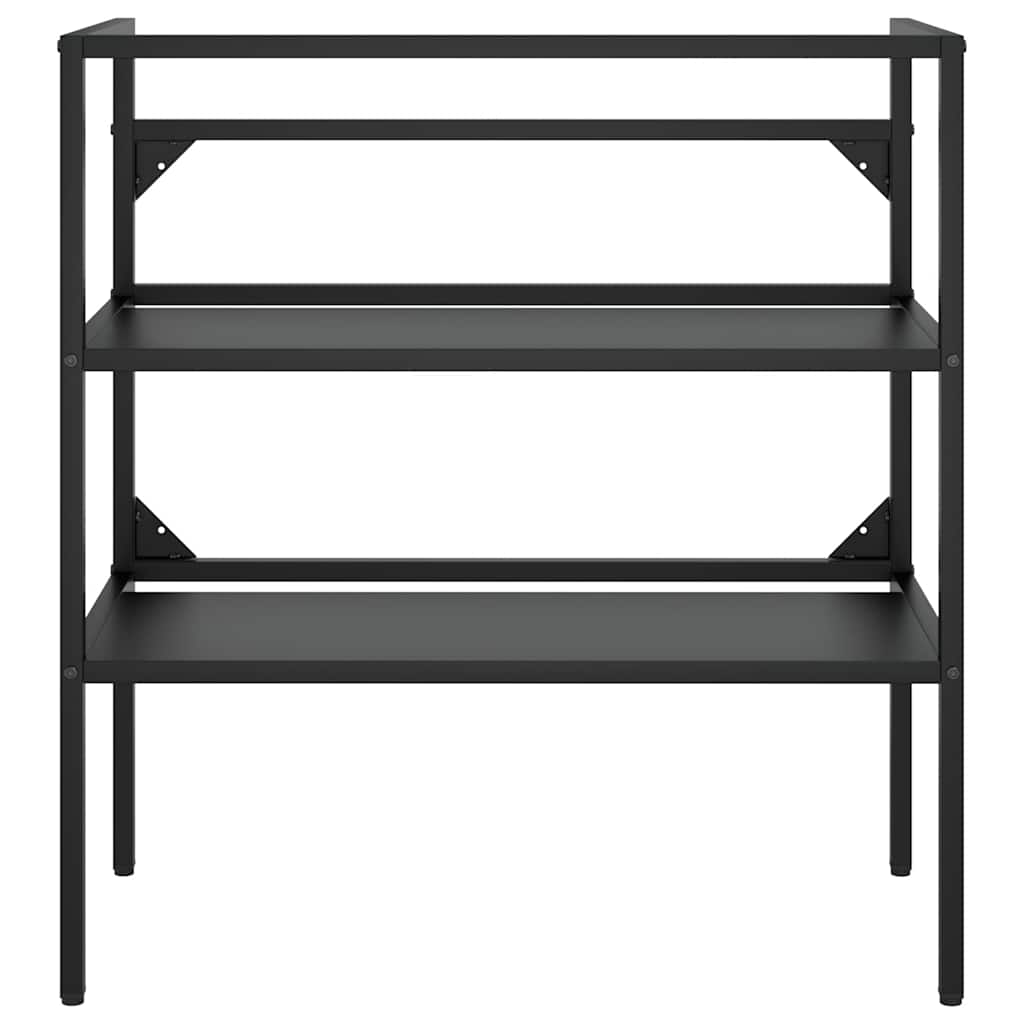 Bathroom Washbasin Frame Black 79x38x83 cm Iron