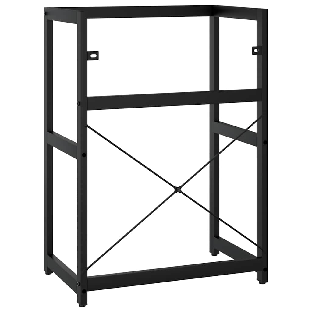 Bathroom Washbasin Frame Black 59x38x83 cm Iron