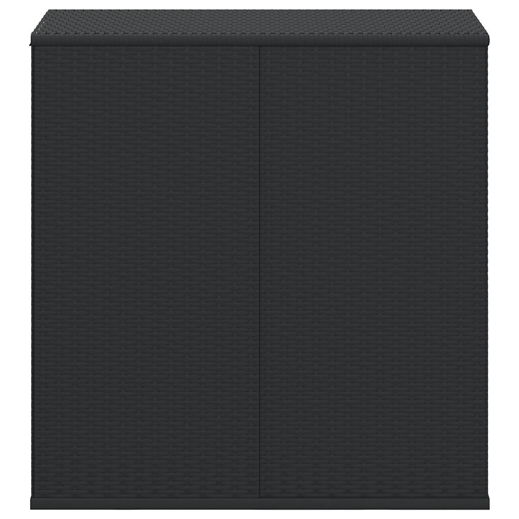 Garden Cushion Box PE Rattan 100x49x103.5 cm Black