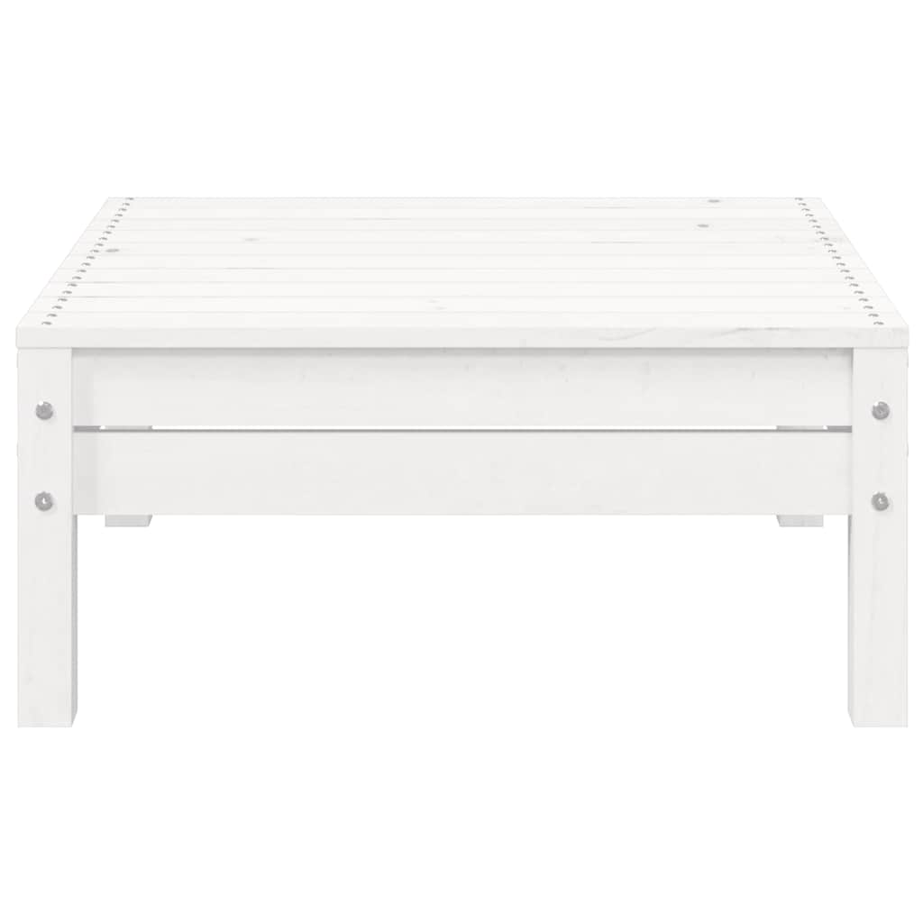 3 Piece Garden Lounge Set with Cushions White Solid Pinewood
