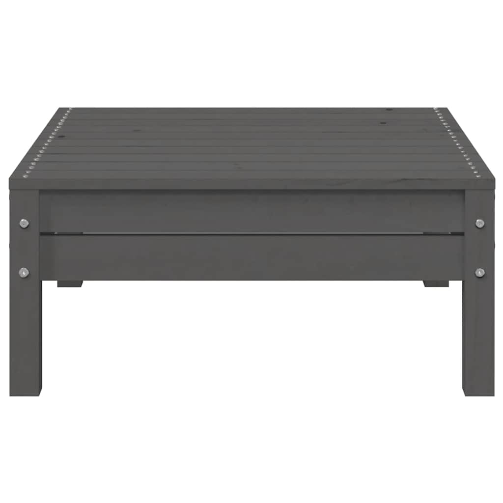 3 Piece Garden Lounge Set with Cushions Grey Solid Pinewood