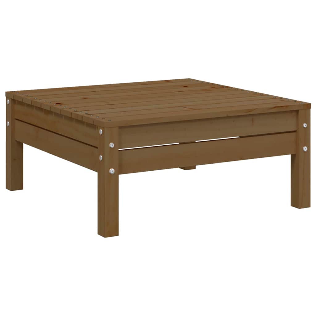 3 Piece Garden Lounge Set with Cream Cushions Solid Pinewood