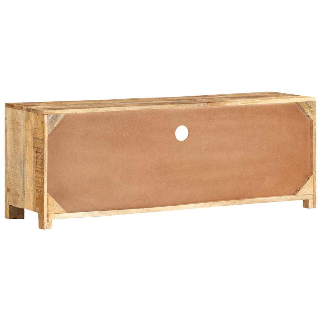 TV Cabinet 110x30x40 cm Solid Wood Rough Mango