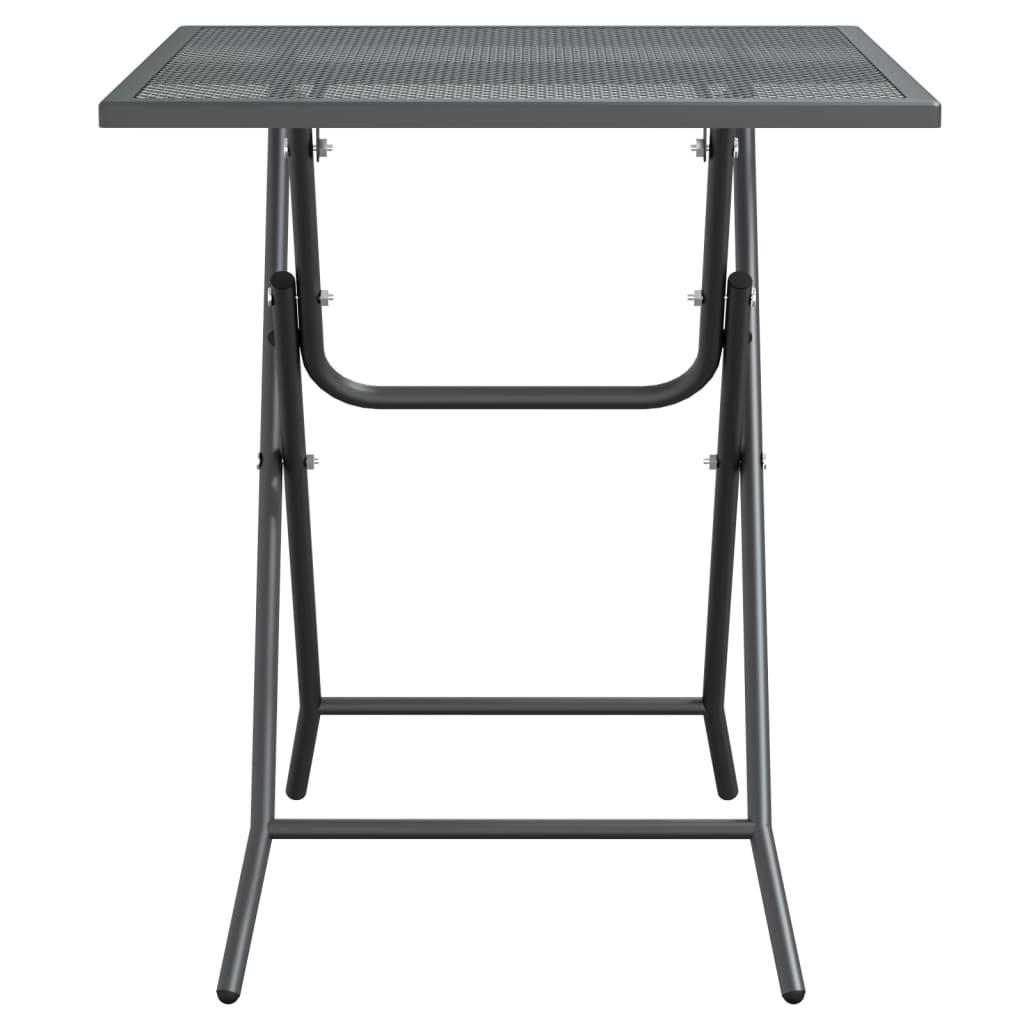 Garden Table 60x60x72 cm Expanded Metal Mesh Anthracite